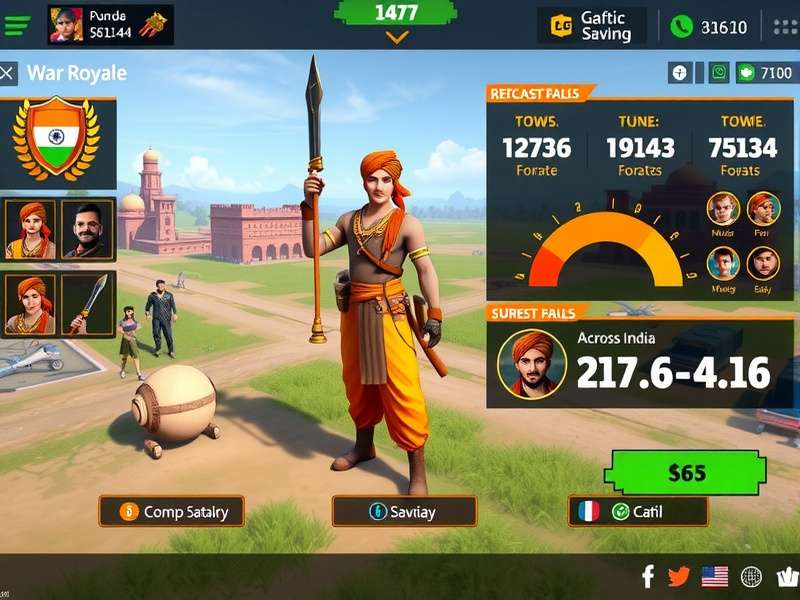 Pune War Royale gameplay screenshot showing Indian-inspired battlefield
